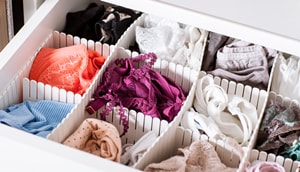 colorful underwear in the drawer