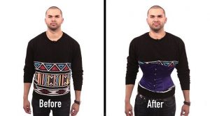 Man wearing corsets results before and after