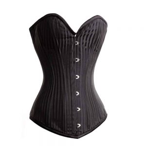 Black corset on white backgorund.