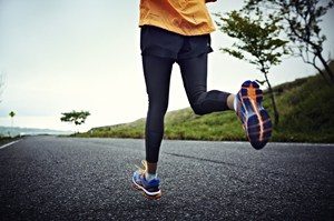 Jogging woman outside