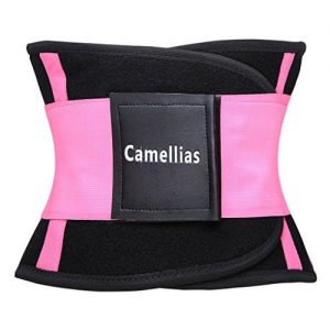 Camellias Waist Trainer Belt on white background.