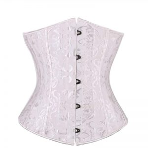 White corset on the white.