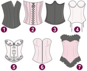 Seven types of corset