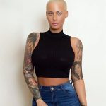 Amber Rose on white background