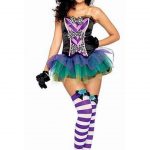 Purple and black Halloween corset costume