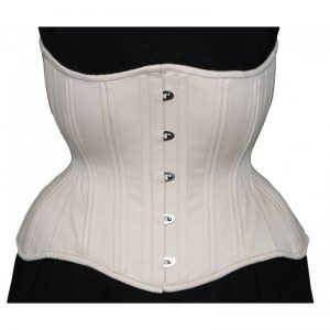 Hourglass Creme Cotton cincher from Lucy's Corsetry