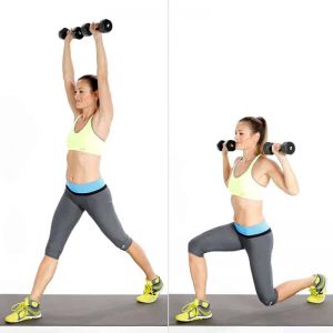 Circuit Two Split Squat Overhead Press