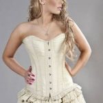 Classic cotton steel boning corset dress