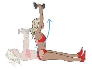 Weighted sit up exercise cartoon