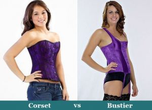 Purple corset and bustier